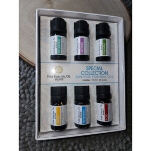 Pure Essential‎ Oil Works Special Collection 100% Pure Essential Oils~6 bottles